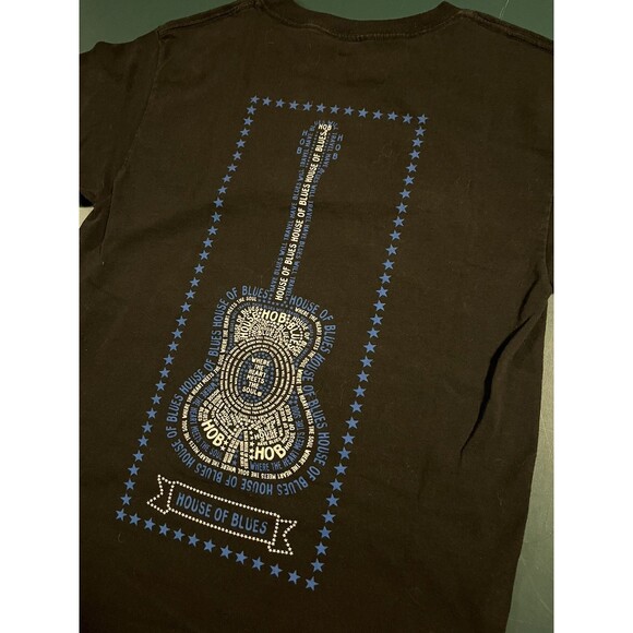 House Of Blues Orlando Florida Guitar T-Shirt Tee SMALL Bar Music Band Concert - Picture 1 of 7
